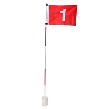 

Golf Flag Pole & Cup Putting Green Flagstick Golf Yard Garden Training Tool