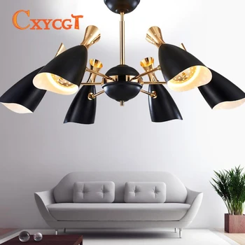 

Delightful duke nordic golden black LED pendant Lamp light post modern stylish creative foyer living dining room pendant light