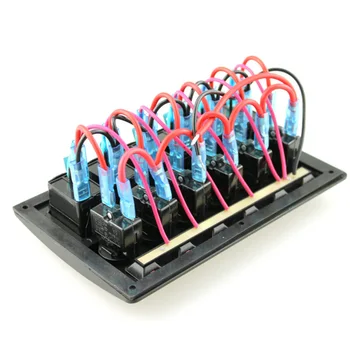 

LED Rocker Switch Panel Waterproof Replacement Parts Accessories 6 Gang