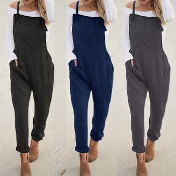 

Stylish Casual Harem Pants Women's Summer Jumpsuits ZANZEA 2020 Casual Overalls Female Strap Rompers Plus Size Playsuits Rompers