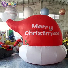 Персонализированная 3 метра надувная Рождественская Кепка для развлечений на открытом воздухе/Рождественская Кепка воздушный шар игрушки для розничной торговли