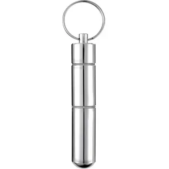 

New Fashion Portable 1PCS Metal Pocket Toothpick Holder with Keychain Traveling Keychain Toothpick Box
