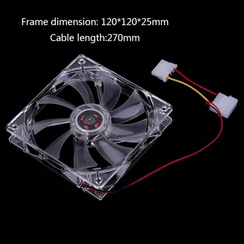 

Computer Fan Sleeve Bearing Technology Fans 4 LED Blue for Computer PC Case Cooling 120MM Transparent Drop Shipping