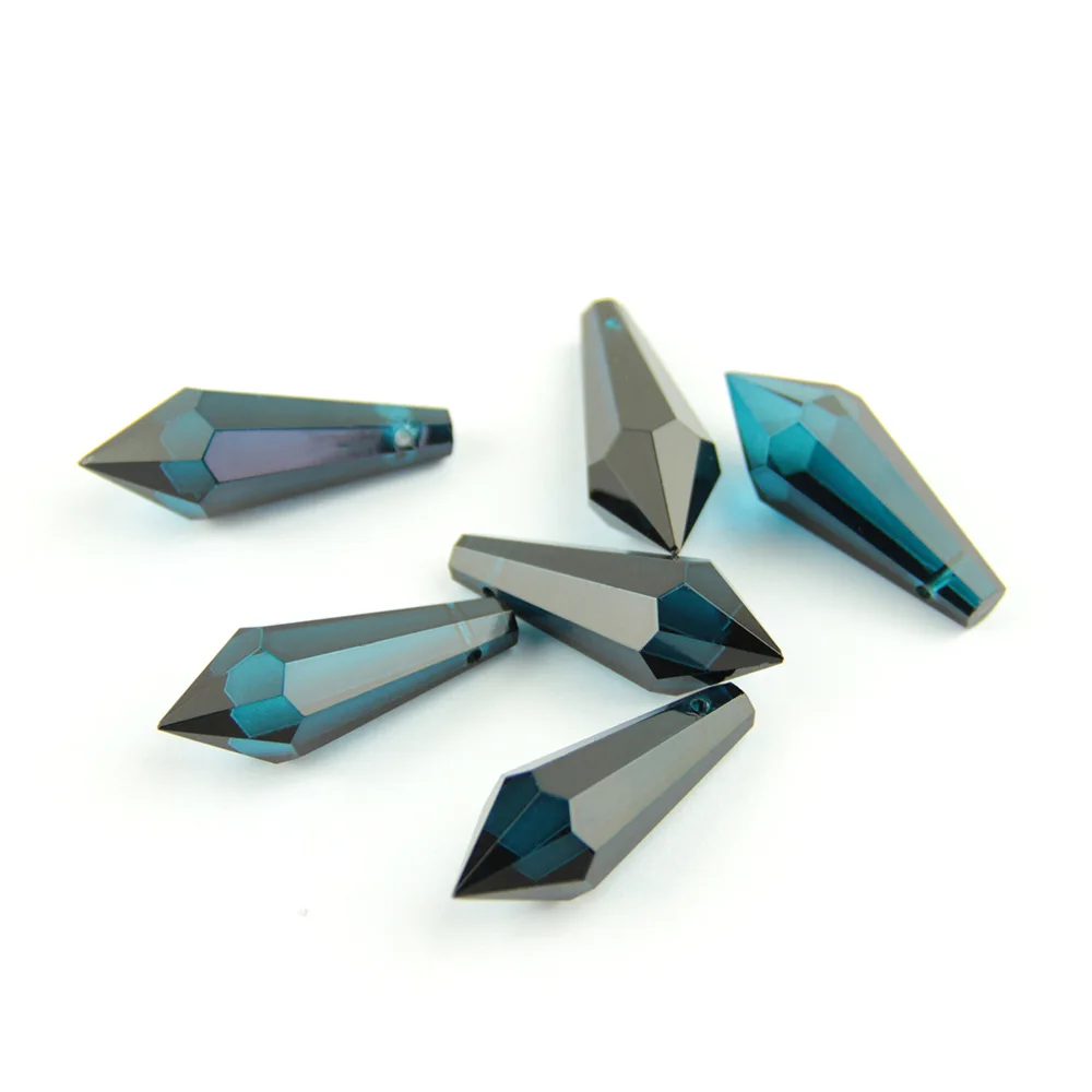 Zircon Blue 38mm-76mm Icicle Drops Crystal For Chandeliers Trimming Pendant Lighting Glass Parts | Освещение