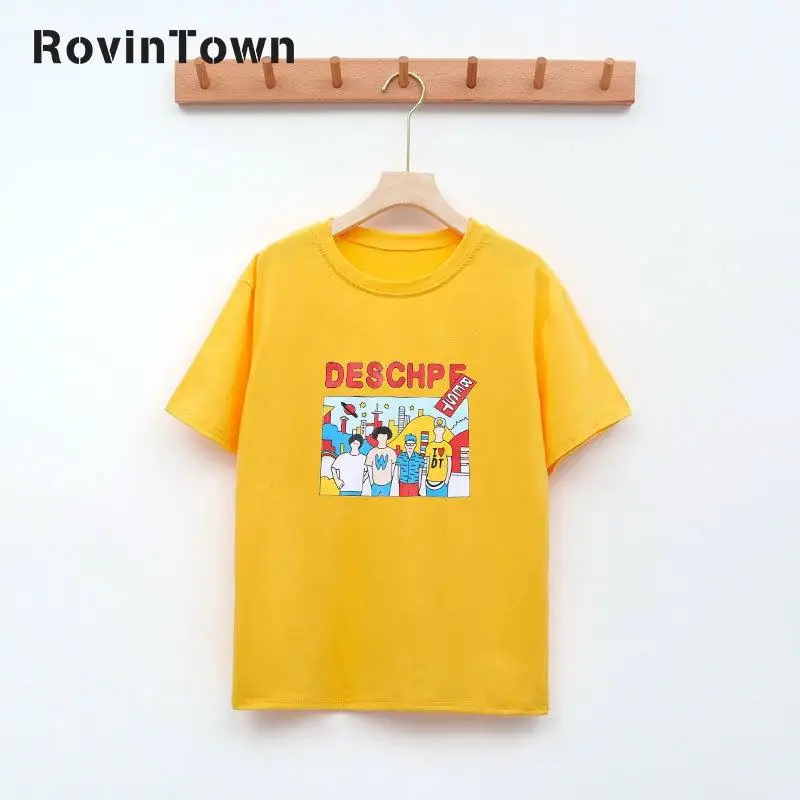 2020 оригинальная новая футболка с мультяшным принтом и надписью Повседневная