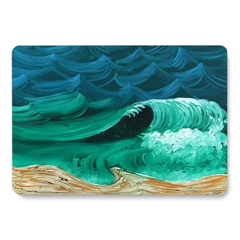 

A Bigger Wave Pattern Laptop Case For MacBook Retina Air 11 12 13.3 New Pro 15.4 16 inch Cover shell