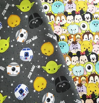 

50*148cm Star Wars Mickey Minnie DIY handmade patchwork Canvas fabric textile Sewing DIY Tablecloth Sofa Cover