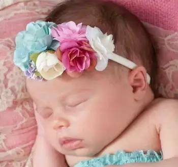 

Kids Infant Princess Flower Baby Boy Girl Headband Headwear Accessories Red Pink Floral Hair Band