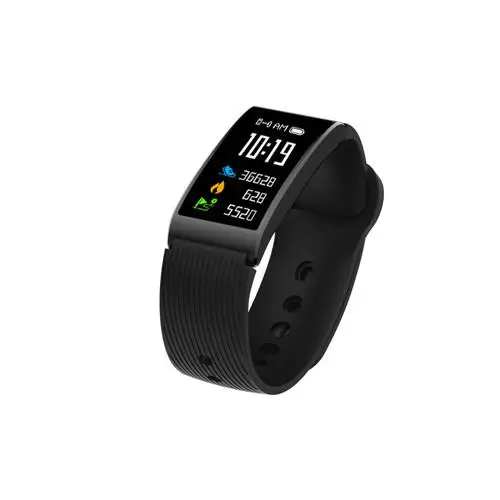 Металлические умные часы влагостойкие умные часы с ремешком Bluetooth спортивные браслеты кровяное давление фитнес-трекер - Цвет: Silicon Black