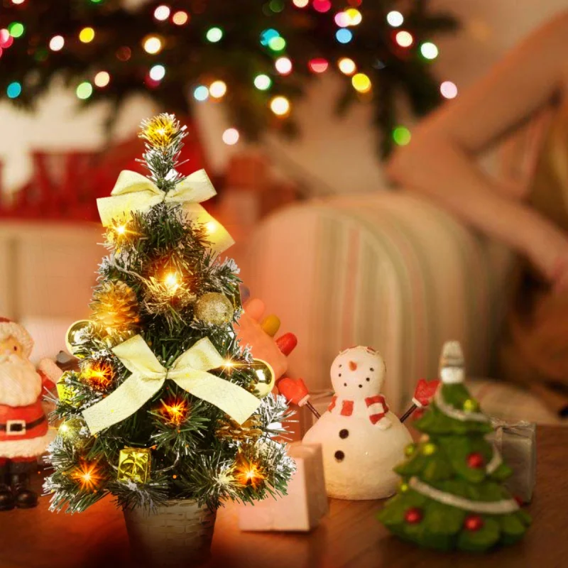  New Table LED Christmas Tree Xmas Nightlight Decoration Light Pine Tree Mini Christmas Tree Christm
