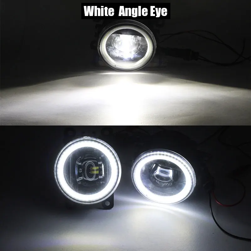 White Angel Eye Cawanerl для Nissan Patrol 3 III Y62 автомобильный H11 Светодиодный противотуманный фонарь Angel Eye DRL дневного света 12 в 2010 2011 2012 2013 - Цвет: White Angel Eye