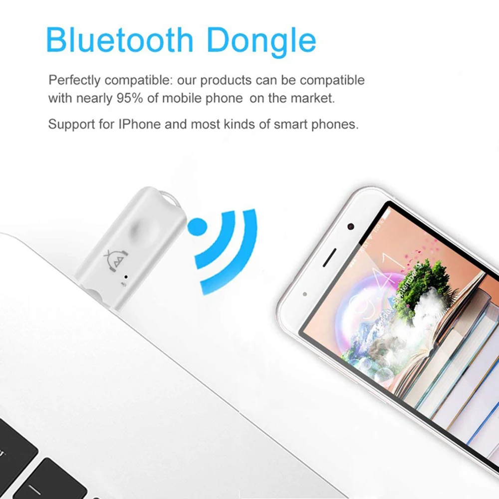 Mini USB Bluetooth-Compatible Stereo Music Receiver Wireless Audio Adapter Dongle Kit With Microphone For Speaker For Phone Car bluetooth adapter bluetooth audio receiver bluetooth transceiver adapter audio adapter bluetooth aux adaptor wireless usb adapter