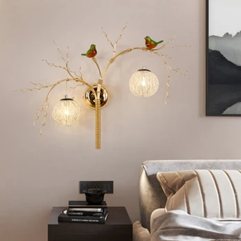 

Nordic Bird Wall Lamp Lighting Personality LED Retro Bedside Lights Living Room Wall Sconce Lamp Creative Aisle Loft Wall Light