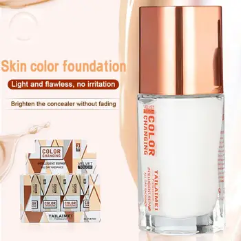 

New 35ml Hydrating Natural Makeup Flawless Coverage Base Cosmetics Primer Temperature Change Complexion Liquid Foundation Cream