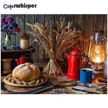 

Diamond Painting Full Square/Round Drill Coffe Cup Bread 5D Daimond Painting Embroidery Cross Stitch Mosaic Crystal Pic TH107