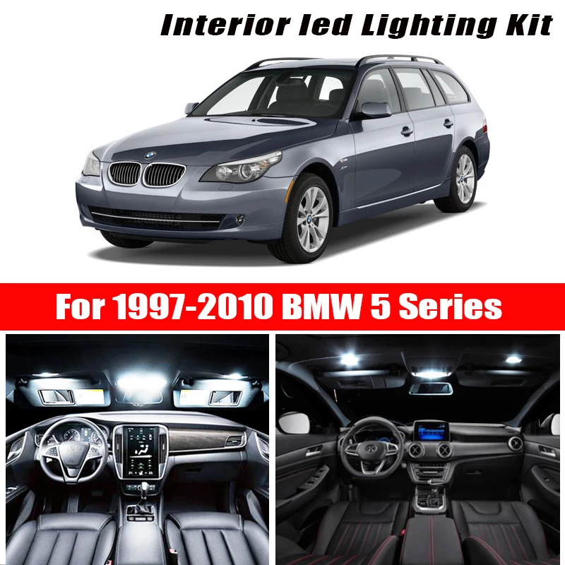 Для 1997 2010 BMW 5 серии белые автомобильные аксессуары Canbus без ошибок светодиодный
