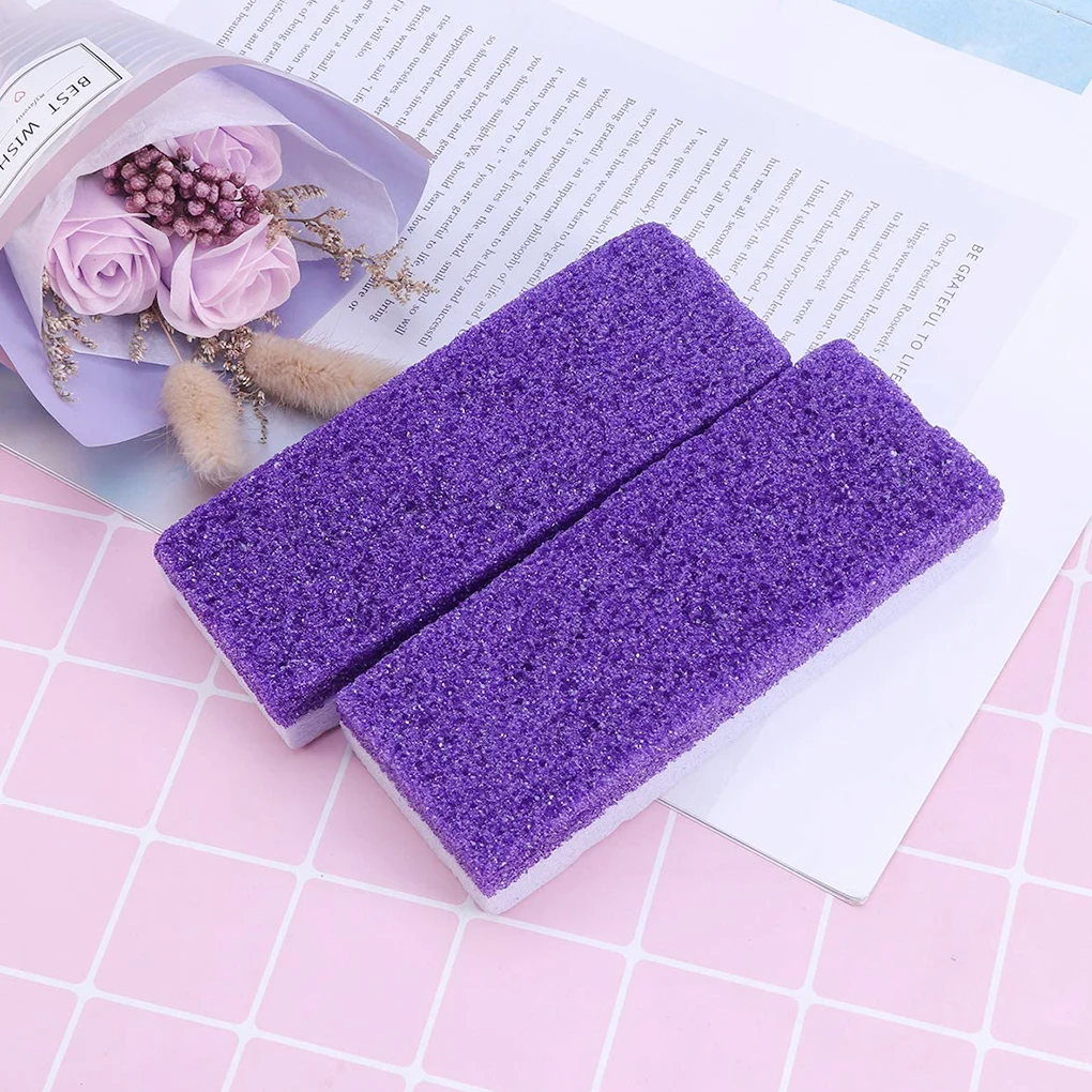 2pcs Foot Pumice Stone Exfoliating Scrub Remover Hard Dead Skin Portable PU Scrub Foot Care Pumice Foot Care Accessories filter for deerma vc01 handheld vacuum cleaner accessories replacement filter portable dust collector 2pcs filter for deer