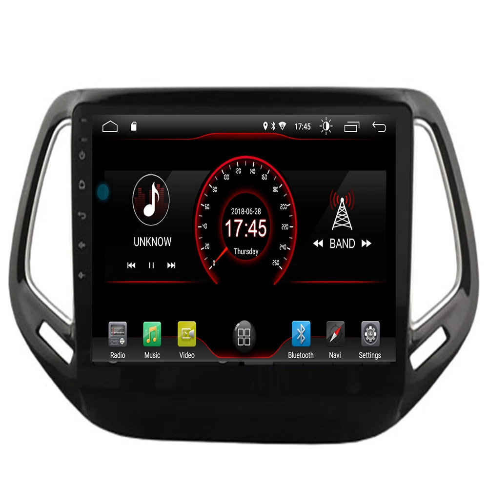 Sale Android 9.0 2.5D car dvd For JEEP Compass Patriot Radio 2017-2020 multimedia GPS Radio stereo gps navigation map camera 1