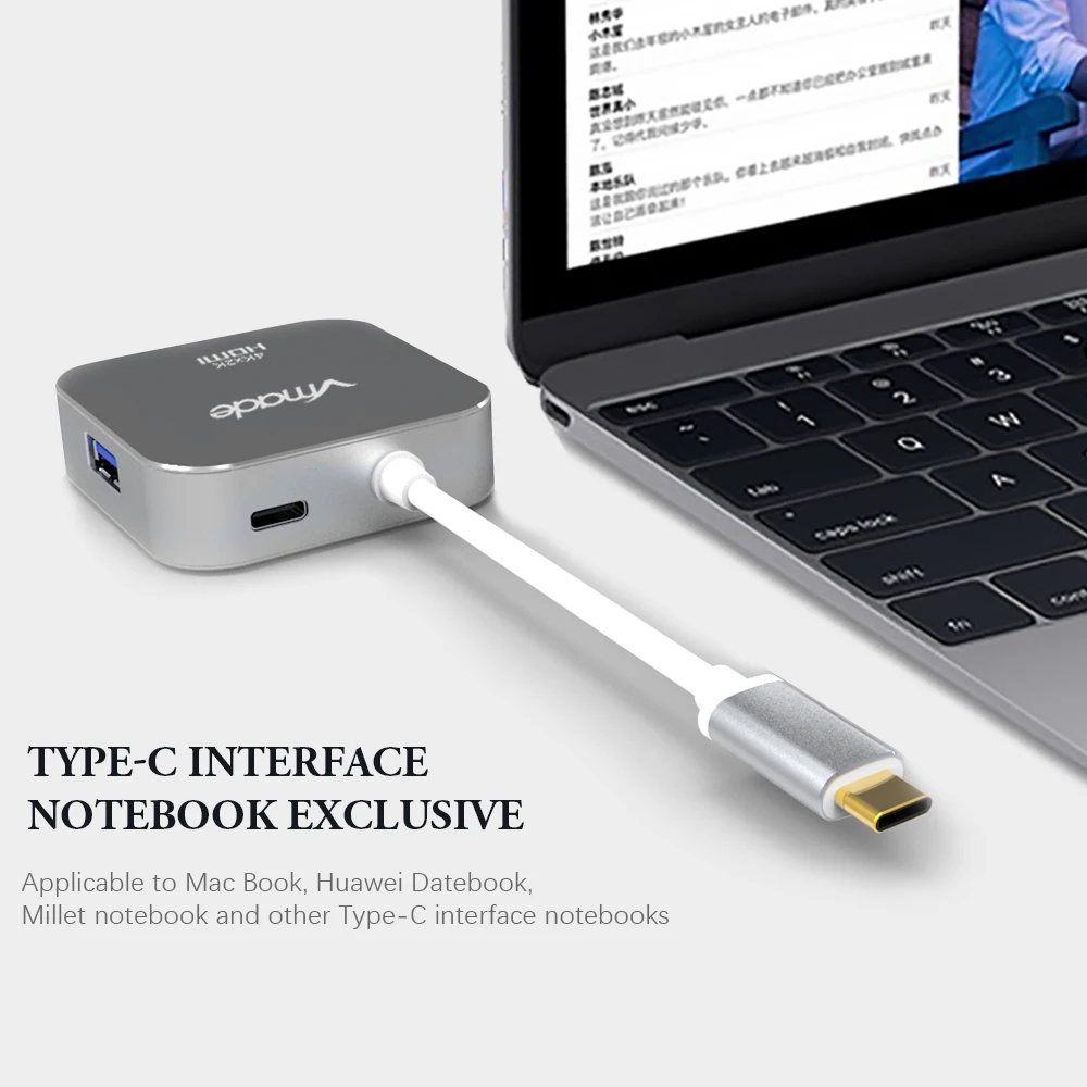 Оригинальный концентратор USB 3 0 типа C HDMI/VGA Мини конвертер адаптер для MacBook Pro/Google