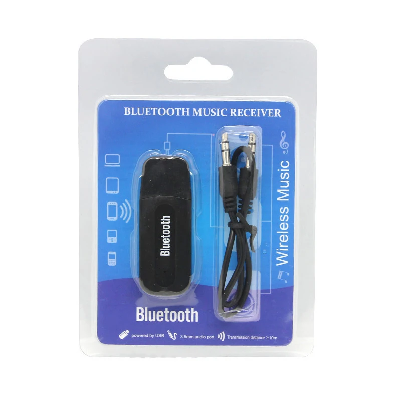 2PCBluetooth приемник автомобильный Bluetooth AUX 3,5 мм музыкальный Bluetooth беспроводной аудио приемник Handsfree Вызов автомобильный передатчик Авто адаптер