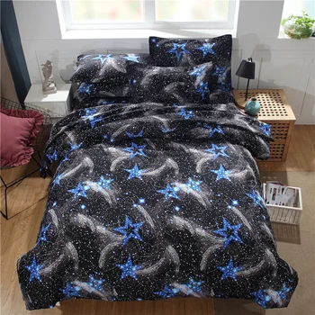 

Aggcual starry sky nebula bedding set double bed home textile 100% Polyester duvet cover set king size home decor modern be800