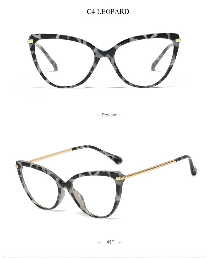 QPeClou новая сексуальная оправа для очков в стиле кошачьи глаза Женские Модные металлические ретро прозрачные линзы оправы для очков женские очки
