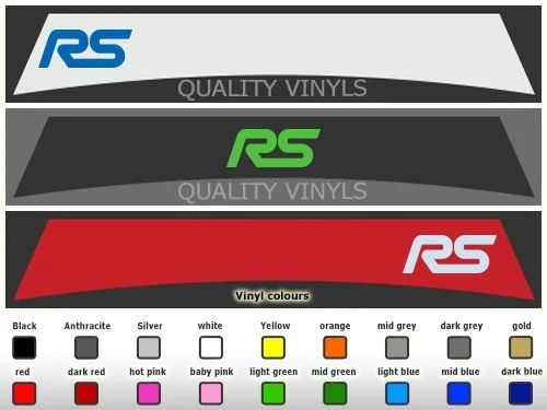 

For SU297 FORD FOCUS RS CAR WINDSCREEN SUNSTRIP GRAPHIC DECAL STICKERS