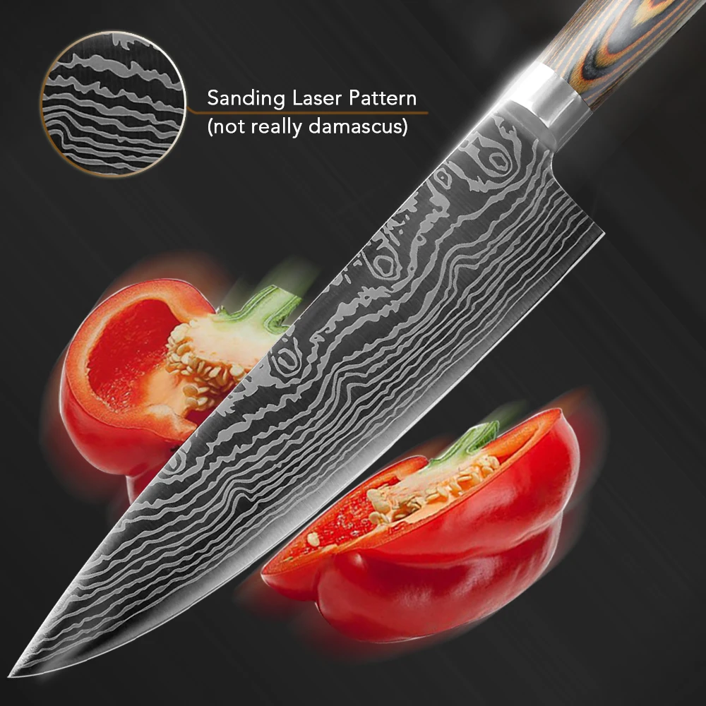 XYj Single Stainless Steel Kitchen Knife 3.5 5 5 7 8 8 Non-stick Blade  Color Wood Handle Chinese Handmade Kitchen Tools - AliExpress