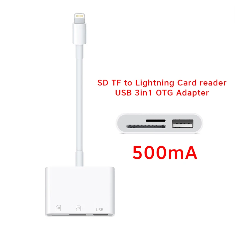 C53 UTHAI C53 SD TF для чтения карт Lightning USB OTG адаптер для камеры SD MicroSD для чтения карт для iPhone 11 X IOS13 USB otg конвертер - Цвет: C53