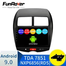 FUNROVER Android 9,0 2.5D+ ips автомобильный dvd gps мультимедийный плеер для Mitsubishi ASX 10-18 автомобильный dvd Навигатор Радио Видео Аудио плеер