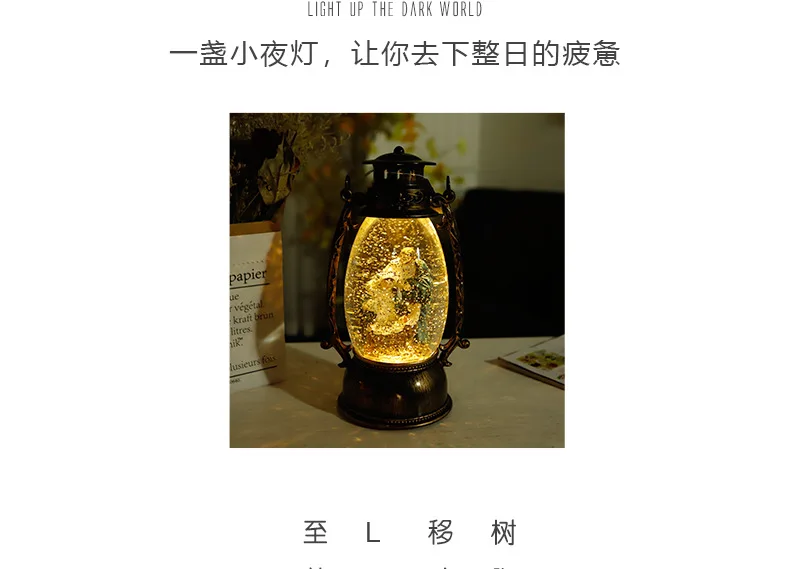 WDL-1736 Oval Lantern Christmas Tree Decoration Christmas Ornament Christmas Decorations LED Night Light