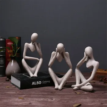 

ABSTRACT THINKER CHARACTER STATUE HOME DECORATION ACCESSORIES SANDSTONE STATUE ORNAMENTS HOUSEHOLD DECOR CRAFTS SHOWCASE STATUE