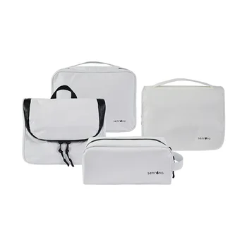 

White Makeup Cosmetic Toiletry Case Travel Packing Organizers Wash Organizer Storage Pouch Casual Travel Bag Organizer