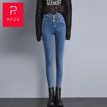 

Rfzk 2019 Fashion Womens Slim Fit Denim Jean Slim Skinny Tight Pants Stretch Leg trousers for women female pants clothe