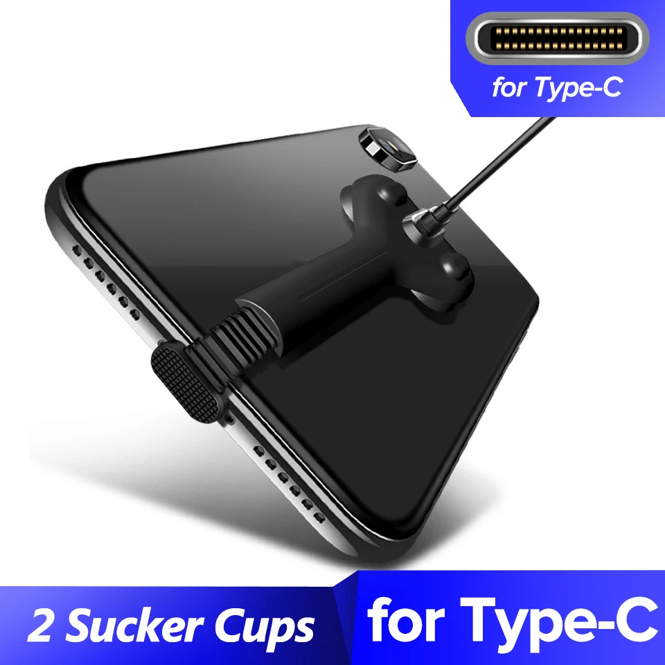 1 м 2 м 2.4A USB кабель для быстрой зарядки type C 180 градусов игровой шнур для samsung S10 S9 S8 мобильный телефон игровой провод для Xiaomi huawei - Цвет: Type C Black