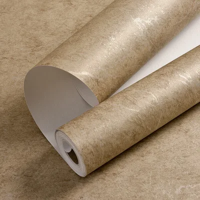 

Modern Minimalist Bedroom Living Room Non-woven Wallpaper Warm American Vintage Nostalgic Solid Color Plain Color Wallpaper