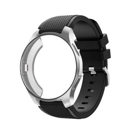 Чехол для часов+ ремешок для samsung gear S3 Frontier Galaxy watch 46 мм 42 м 22 мм/20 мм смарт часы ремешок и защитный чехол Аксессуары - Цвет ремешка: black silver