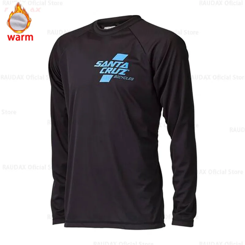 Men's Warm Fleece Long Sleeve Cycling Jerseys