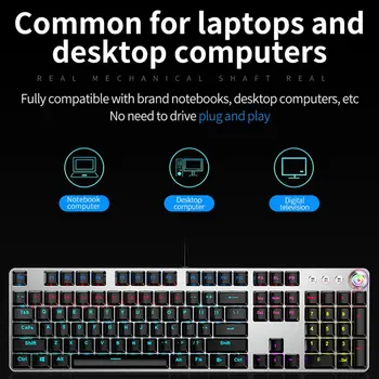 

Game Mechanical Keyboard Steampunk Mechanical Keyboard Internet Cafe Gaming Keyboard 104 Keys Mechanical Keyboard