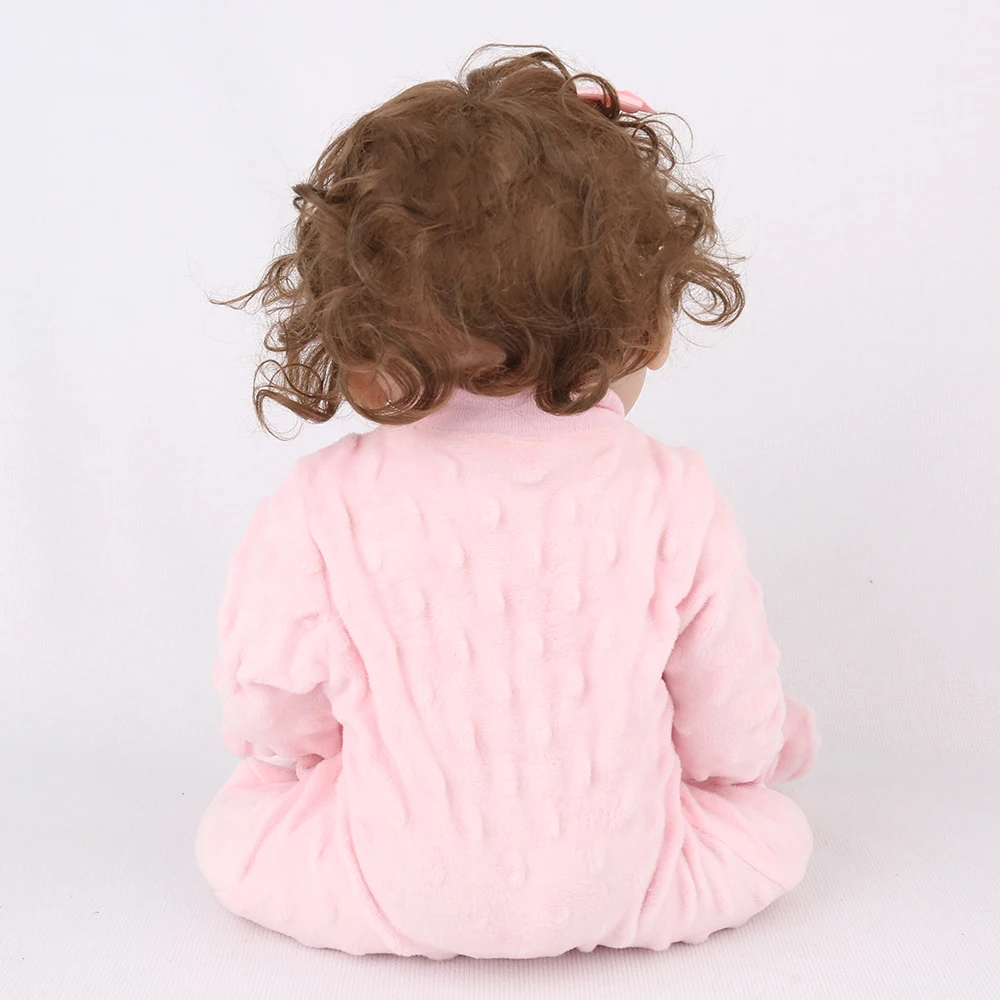 Куклы для маленьких девочек, Reborn Baby, 45 см, очень красивые вьющиеся виниловые силиконовые куклы bebe, детские игрушки для игр, рождественский подарок