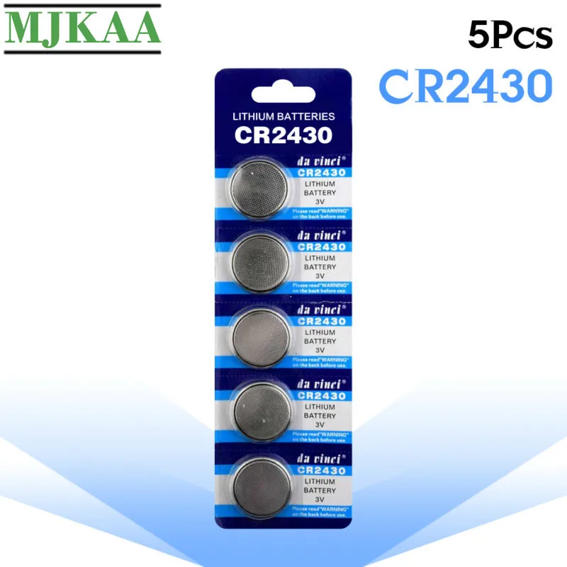 MJKAA 5 шт. CR2430 кнопочные батареи DL2430 BR2430 KL2430 3V литиевая батарея CR 2430 для часов