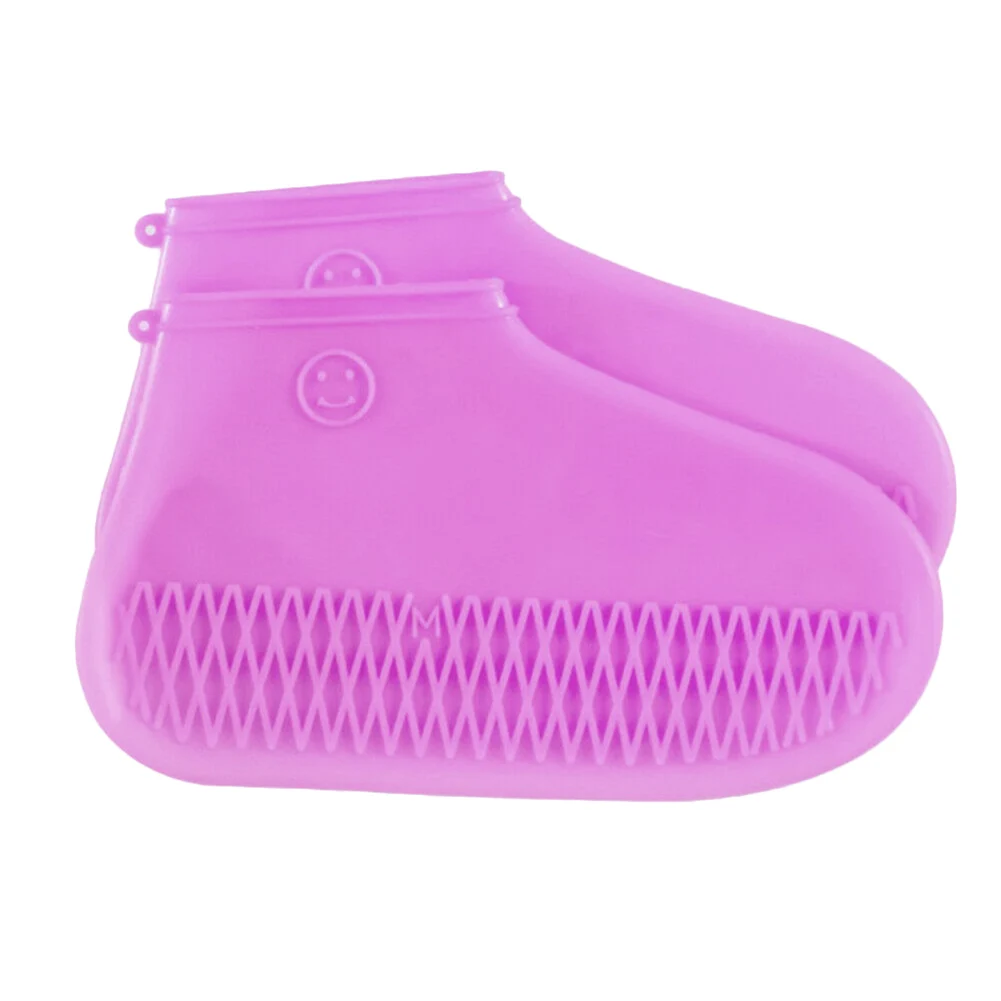1 пара силиконовые многоразовые непромокаемые сапоги защитная обувь LBShipping - Цвет: Purple - S