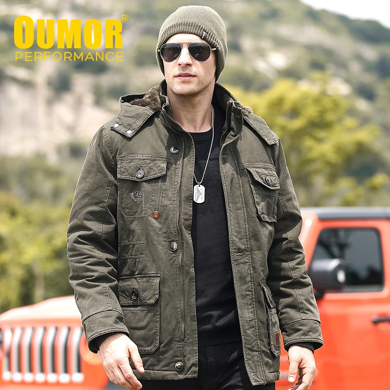 Мужская зимняя длинная повседневная армейская теплая куртка 8XL Oumor мужские парки