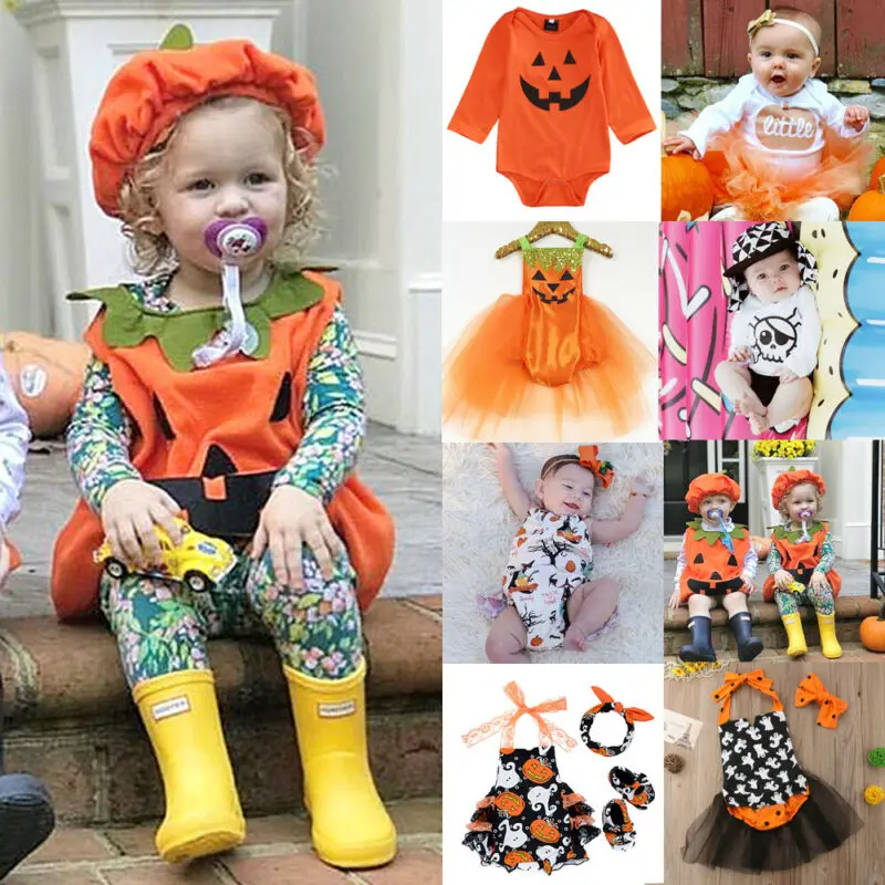 Halloween Toddler Baby Girl Boy Costume Kid Top Romper Dress Clothes Outfit