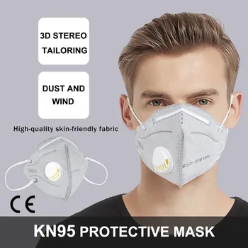 

kn95-dust-masks-n95-respirator 5 layers Ear Loop Covers Non-Woven anti-dust protective face covers earloop in stock #4