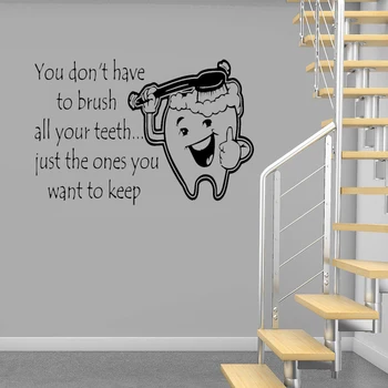 

Teeth Quotes Wall Decor Wall Stickers Dental Hospital Decoration Wall Decals Sticker Murals Vinyl Wall Stickers ov419