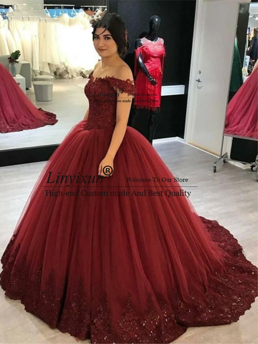 xv dresses maroon