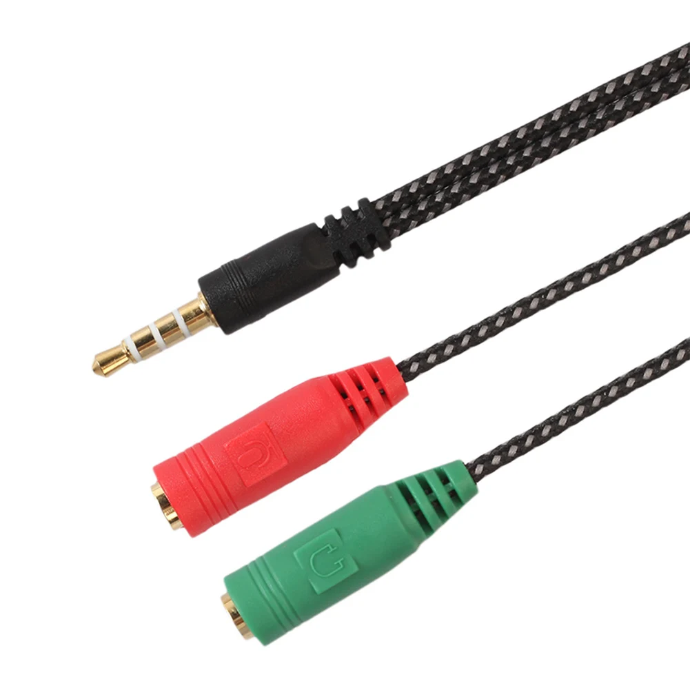 Portable Durable 3.5mm Jack Cable Headset Adapter Y Splitter Audio 2 Female To 1 Male For Laptop PS4 Phone Xbox One Earphone