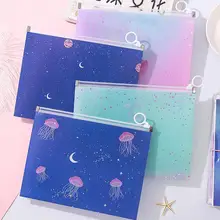 1 шт. Kawaii A5 PP прозрачные сумки для документов планета Медузы фрукты папка канцелярские принадлежности Органайзер Escolar Papelaria подарки