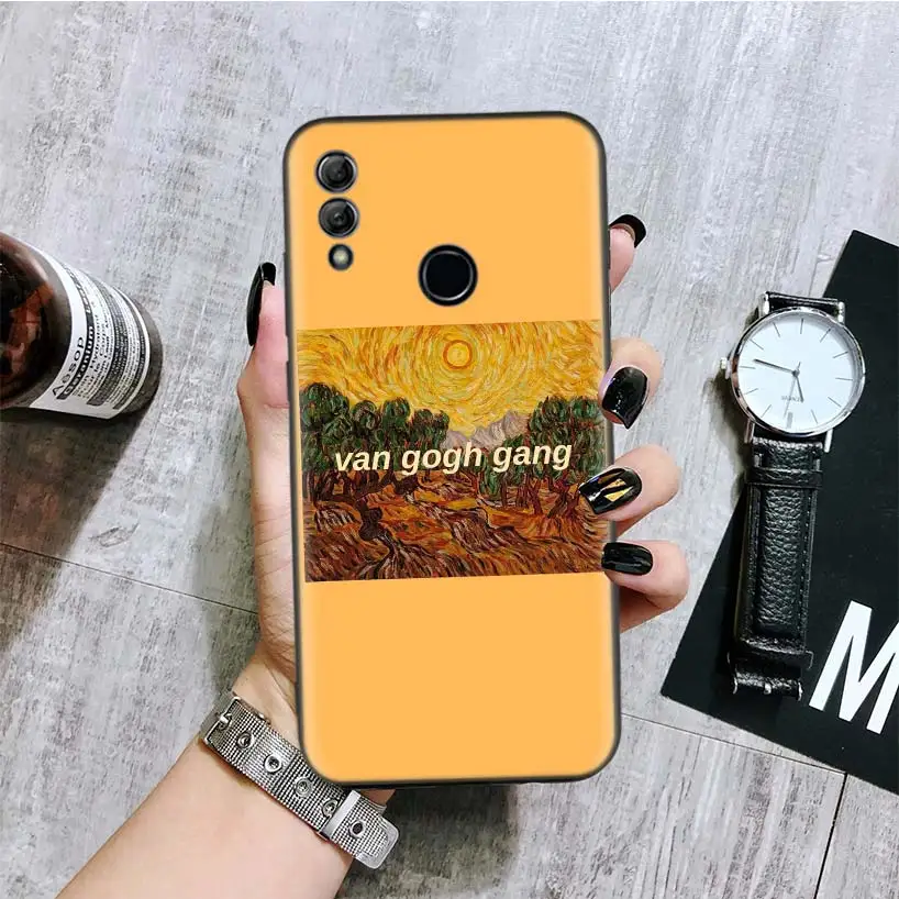 BA016-7 Арт эстетичный Ван Гог черная крышка чехол для телефона для huawei Y9 Y5 Y6 Y7 Honor 10 9 Lite 9X8X8 S 8A фотоаппаратов моментальной печати 7S 7A 10i 20i V20 Coque Ca - Цвет: BA016-7